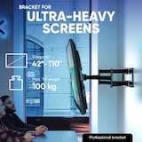 thumbnail of ONKRON TV Wandhalterung 42"-110", 100 kg max, VESA 800x600, Schwenkbar, Neigbar, Drehbar, M8L Schwarz