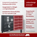 thumbnail of AL Briefkastensysteme 9 Fächer Premium Stand Briefkasten Anlage in RAL 7016 Anthrazit für Post A4, robust, wetterfest, Artikelnummer: 132P9S2KSP7016