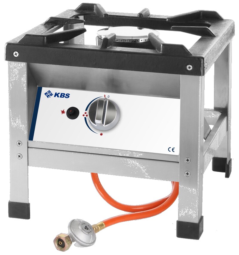 KBS Gastrotechnik KBS mobiler Gas-Hockerkocher mit Hochleistungsbrenner, 6 kW