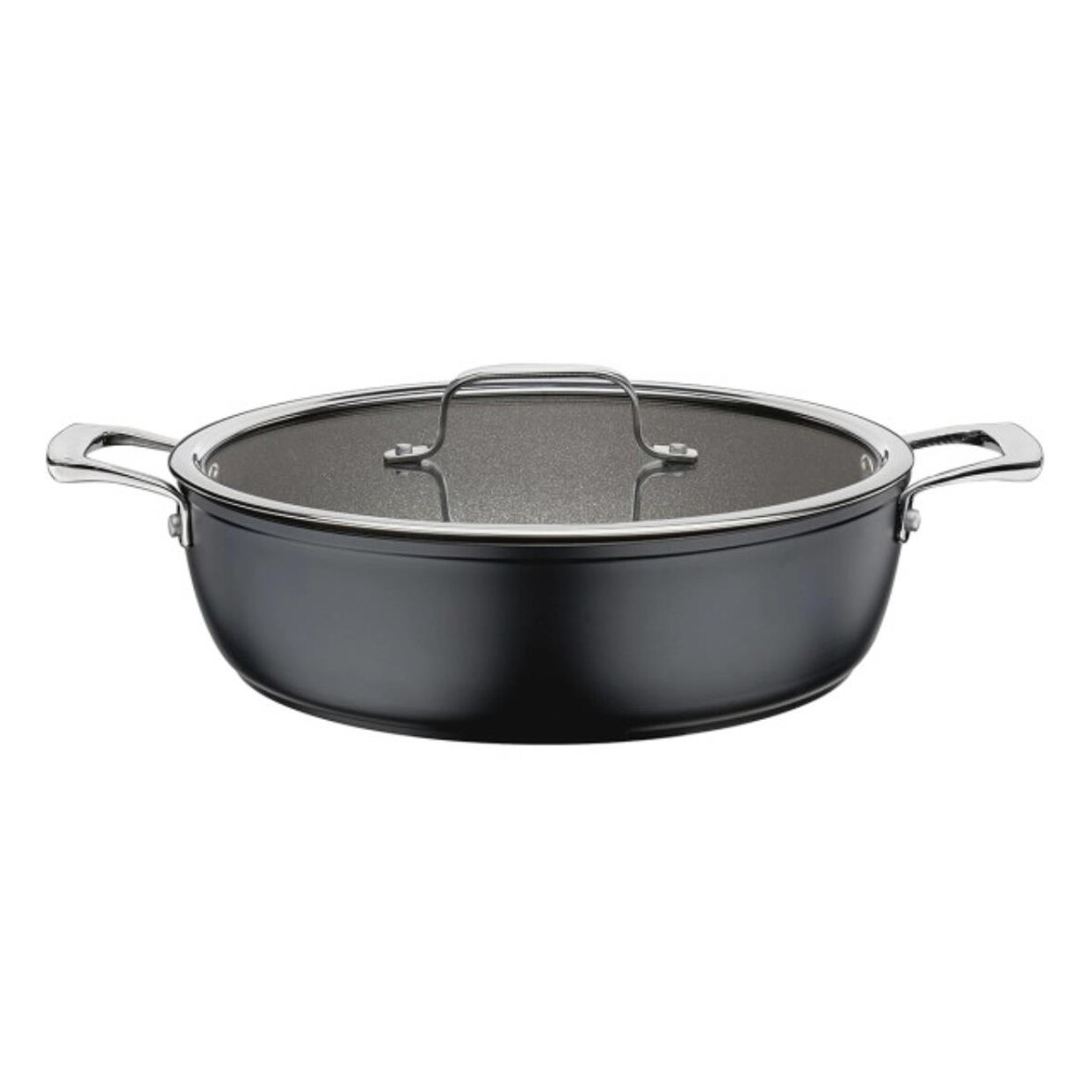 Spring MERIDIAN INTENSE PRO Gourmettopf mit Glasdeckel schwarz