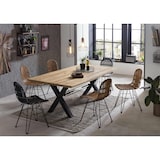thumbnail of SIT Möbel Esstisch 240 x 100 x 76 cm | Tischplatte 40 mm | Wildeiche natur | X-Gestell Metall antikschwarz | 15883-11 | Serie TABLES & CO