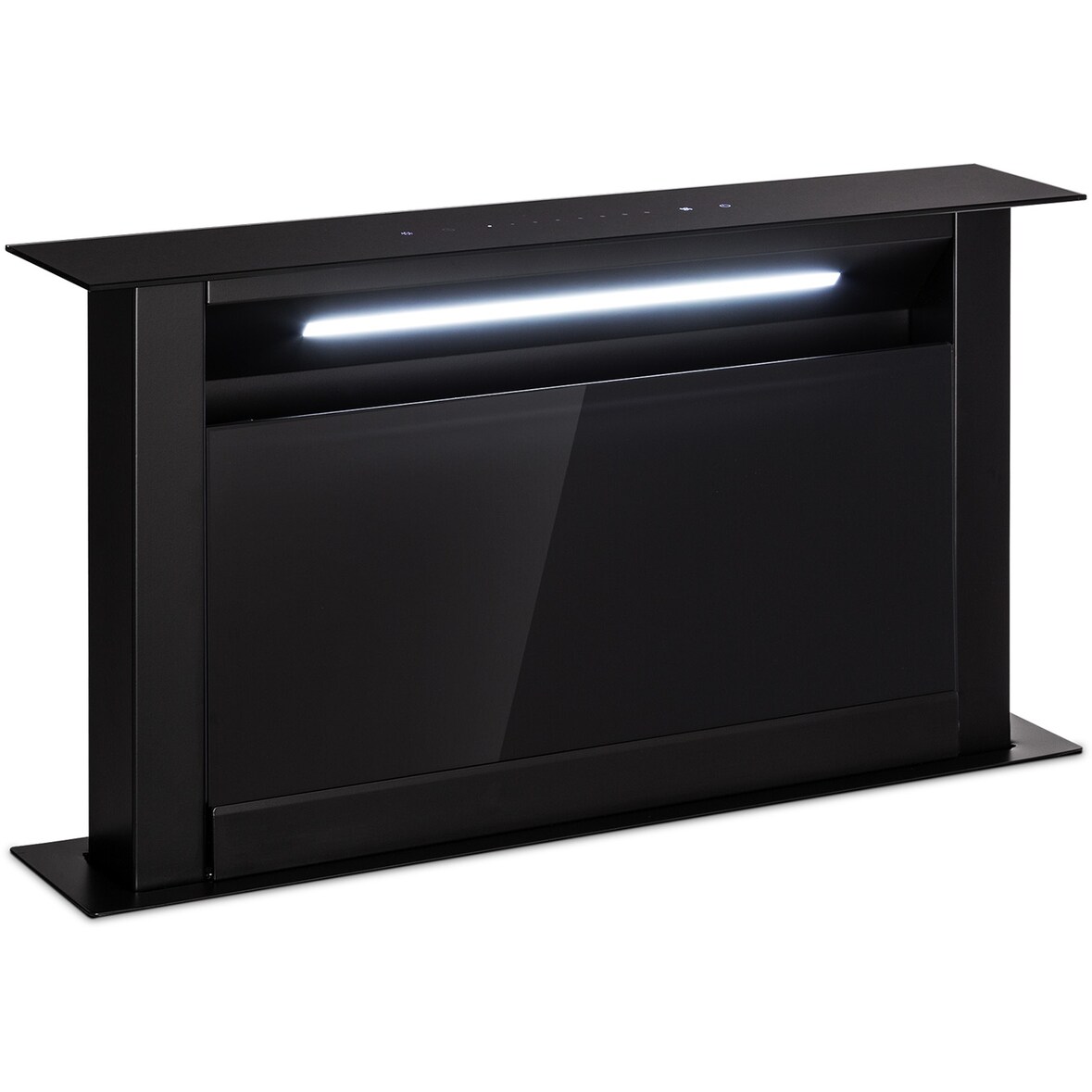 Klarstein Royal Flush Eco Dunstabzugshaube 60 cm 576 m³/h A+ Schwarz