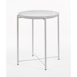 thumbnail of Nordic Plate Beistelltisch im italienischen Design, weiß, 42 x 42 x 52 cm