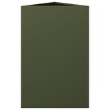 thumbnail of Helloshop26 - Pflanzkübel Hochbeet Blumenbeet Garten Terrasse 2er-Set olivgrün dreieckig 50 x 43 x 75 cm grüner Stahl 02_0039091