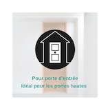 thumbnail of Verrou double entrée Mirage 6 pour porte d'entrée, cyl. 45mm, tringle 2 pts en acier, haut, droit, 3 clés, bronze - THIRARD
