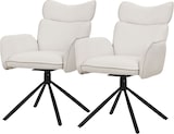 thumbnail of ML-Design Esszimmerstühle drehbar 2er Set Beige Stoff, 360° Drehstuhl mit Armlehne & Rückenlehne, Polsterstuhl Metallbeine