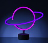 thumbnail of LED NEON Licht Planet Saturn Neonlicht Schild Leuchtfigur Batterie USB pink blau