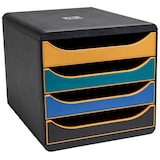 thumbnail of Exacompta - Réf. 310505D - BIG-BOX NeoDeco - Caisson 4 tiroirs  - Dimensions extérieures : Prof. 34,7 x l 27,8 x H 26,7 cm