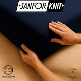 thumbnail of EXKLUSIV HEIMTEXTIL Marke Jersey Spannbettlaken 140 x 200 cm Navyblau 100% Baumwolle Öko - Tex Zertifiziert Bed-Sheet Bettlaken Spannbetttuch Topper