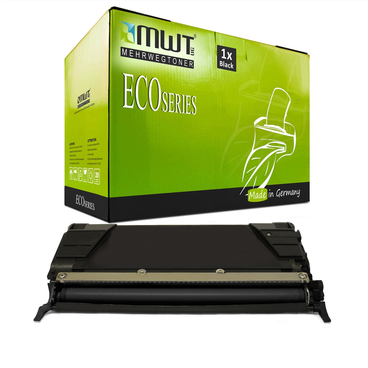 1 Mehrwegtoner kompatible Lasertoner ersetzt Lexmark 0C736H2KG Schwarz