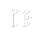 thumbnail of AQA Design Pensile bagno alto in MDF VENERE quercia cm. L.35 P.18 H.78,2 MPVE460-QUE