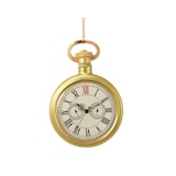 thumbnail of Taschenuhr Glas 11cm Christbaumschmuck Weihnachtskugeln Vintage Uhr gold