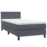 thumbnail of vidaXL Boxspringbett mit Matratze & LED Dunkelgrau 80x210 cm Samt
