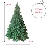 thumbnail of Weihnachtsbaum 180 cm 1085 Zweige Dichter Sockel Ø 114 cm Metall - Grün