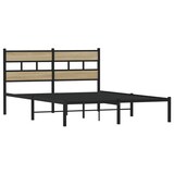 thumbnail of vidaXL Metallbett ohne Matratze Sonoma-Eiche 150x200 cm