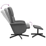 thumbnail of vidaXL Massagesessel mit Fußhocker Dunkelgrau Stoff