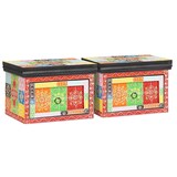 thumbnail of vidaXL Nachttisch 2 pcs Mehrfarbig 40 x 30 x 28 cm Massivholz Mango