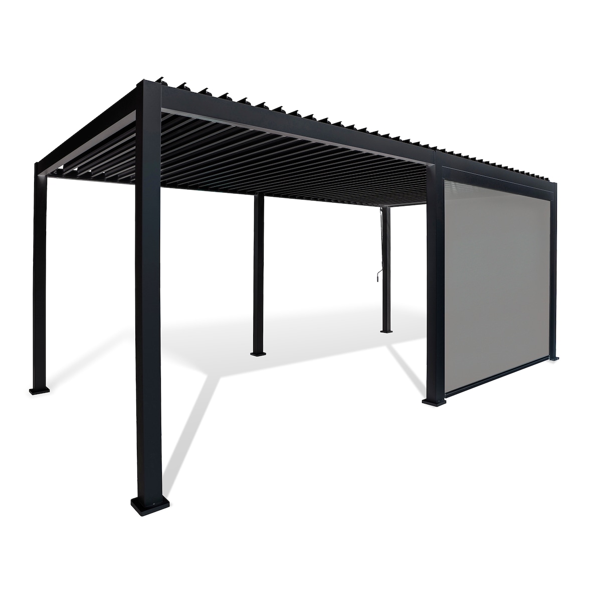 Store latéral Cadiz 400cm anthracite