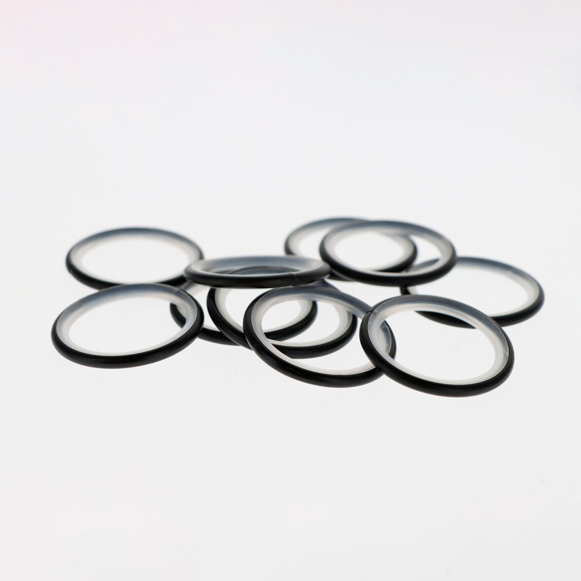 Lot de 10 anneaux avec insert pour rideaux de 35x42mm en Noir Mat - Boulet