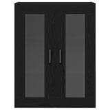 thumbnail of vidaXL Wandschrank mit Glastüren Schwarz Eiche 69,5x34x90 cm