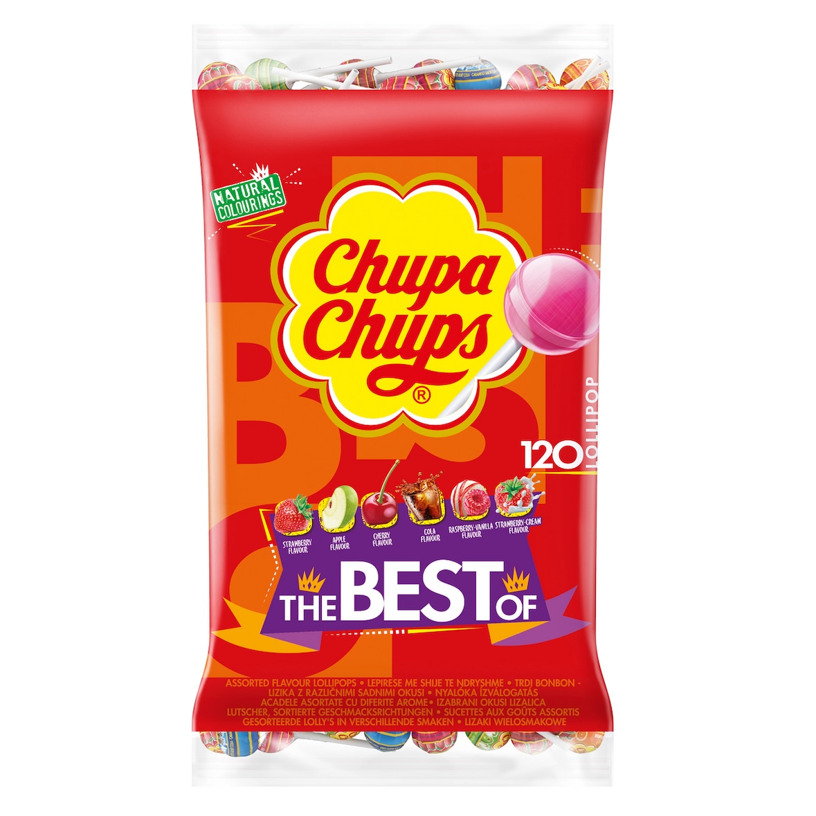 Chupa Chups Lutscher The Best Of Nachfüllbeutel 120 Stück (1,44 kg)