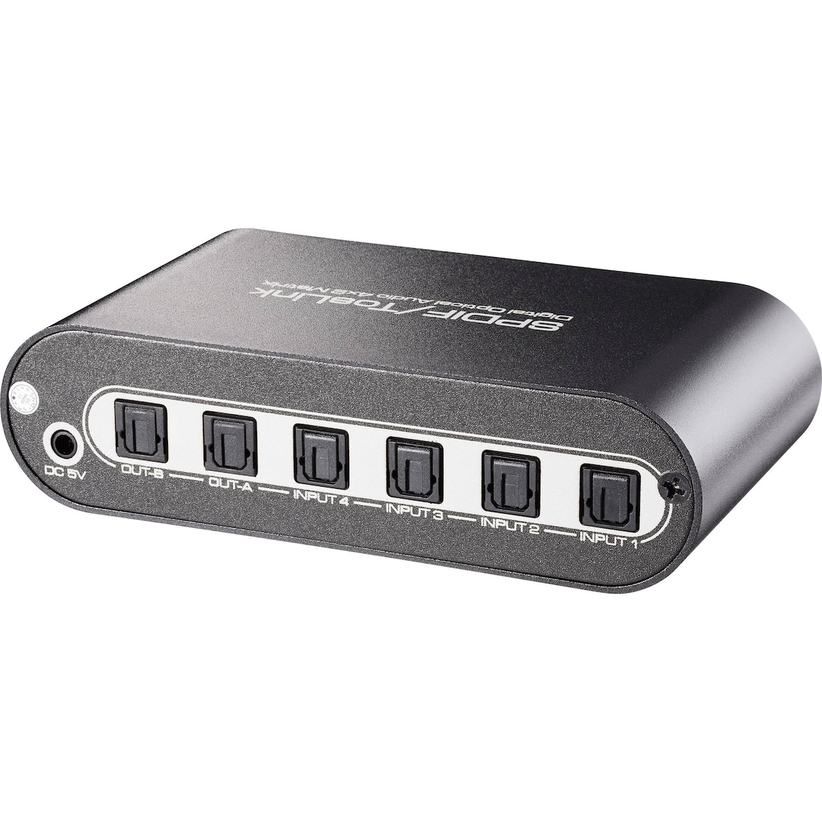 SpeaKa Professional 4x2 Port Toslink-Matrix-Switch mit Fernbedienung SP-2599944