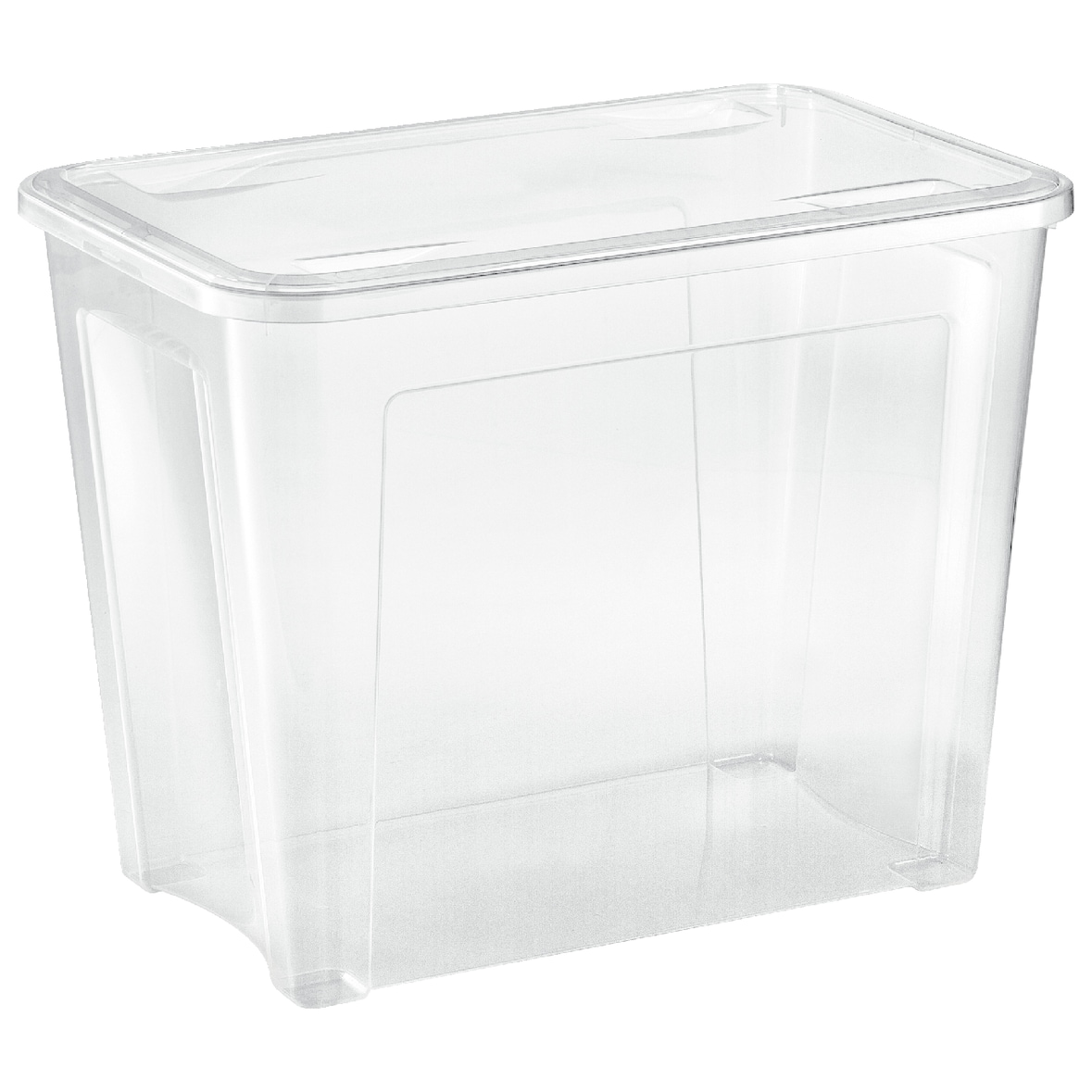 aro Combi-Box mit Deckel, Kunststoff, 58,2 x 38 x 45,8 cm (B x T x H), 67 L, transparent