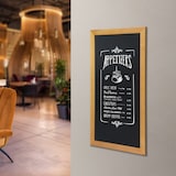 thumbnail of Securit® Muurkrijtbord "Long" - Teak gelakt houten afwerking - Inclusief montagemateriaal - 56x100cm