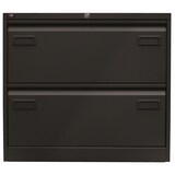 thumbnail of BISLEY Light Hängeregistraturschrank mit Schloss aus Metall in schwarz, 2 Schubladen, doppelbahnig - Hängeregisterschrank abschließbar,