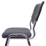 thumbnail of Décoshop26 - Lot de 4 chaises de bureau sans roulettes conférence réunion empilable en tissu maille gris 04_0000549