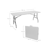 thumbnail of Conjunto de 2 Mesas Retangulares Dobráveis ​​para Catering 180x74cm Thinia Home