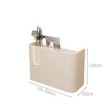 thumbnail of Empfangstresen, Kleine Gewerbetheke, Kassentheke, Empfangstisch, LED-Beleuchtung, Ladenmöbel, Frontdesk, Modernes Design Beige 120×60×100cm