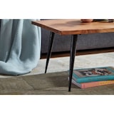 thumbnail of Sheesham Couchtisch, Massivholz, Baumkante, Metallgestell, Handgefertigt mit Schutzlack. 110x60x40 cm | Kadima Design