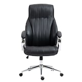 thumbnail of Sedia da ufficio Wigan in vera pelle nero