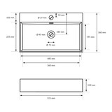 thumbnail of ML-Design Wand-/Aufsatzwaschbecken Keramik Schwarz matt 51,5 × 36 × 13 cm, mit Hahnloch, inkl. Ablaufgarnitur – Hängewaschbecken