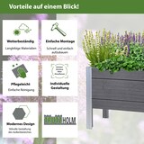 thumbnail of Hochbeet 98 x 40 x 59 cm 100 Liter Holzoptik robust witterungsbeständig grau