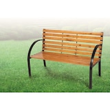 thumbnail of Parkbank Tannenholz Gartenbank Sitzbank Holz Metall Balkon Terrasse 122x80cm : Natur hell