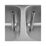 thumbnail of Lavello in acciaio inox armadiato con N.2 vasche con alzatina e N.2 gocciolatoi L1800xP700xH850 mm - linea basic