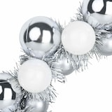 thumbnail of vidaXL Weihnachtsballkränze 2 pcs Weiß und Silber 33 x 33 x 7 cm