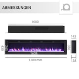 thumbnail of BALDERIA Leif 70 chimenea eléctrica 3 en 1 para suelo, pared o empotrar, efecto llama LED, calefacción