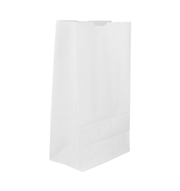 MONOUSO - Bolsa de Papel Sin Asas Kraft Blanca 50g/m² 15+9x28cm (1.000 Uds)