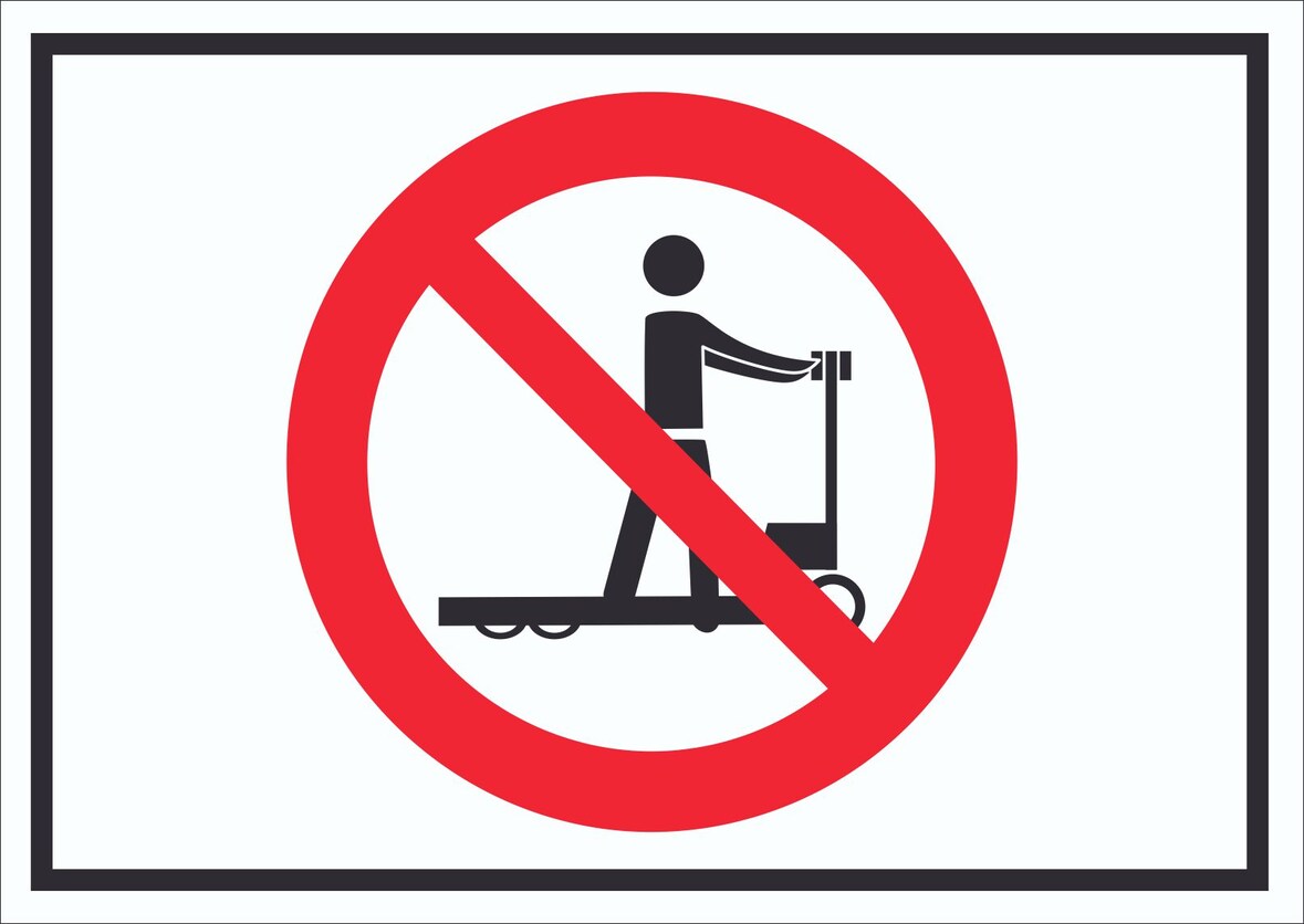 Schild Hubwagen fahren verboten Symbol A1 (594x841mm)