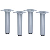 thumbnail of 4er Set Möbelstempel 150mm Möbelbeine Tischbeine Silber und Möbelfüße Stützfüße