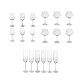 thumbnail of Gläserset 18-teilig Graphik dégustation - Transparent Rund Cristallin Table Passion