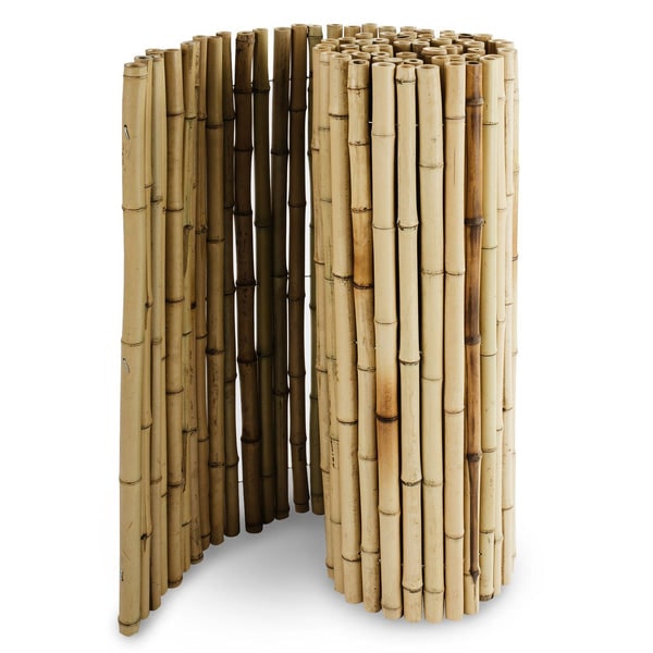 Bambus-Sichtschutzzaun - Vollrohr - Sichtschutz für Balkon, Terrasse oder Garten - Robust und witterungsbeständig (100 x 250 cm, Natur)