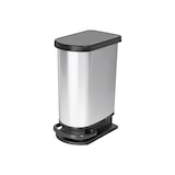 thumbnail of Rotho Paso Mülleimer 50l mit Deckel, Kunststoff (PP) BPA-frei, silber metallic  1 Stück