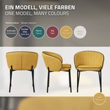 thumbnail of ML-Design Esszimmerstühle 4er Set Senf, Stoffbezug & Metallbeine