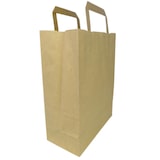thumbnail of 250 Einweg Papiertragetaschen braun M 22 cm x 10 cm x 28 cm mit Tragegriff