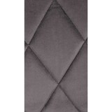 thumbnail of Décoshop26 - Tabouret de bar en velours gris coutures décoratives pivotant support métal noir TDB10666