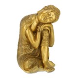 thumbnail of Relaxdays Buddha Figur Garten, wetterfest & frostsicher, XL Gartenbuddha ruhend, Gartenfigur, HBT: 61 x 40 x 37 cm, gold